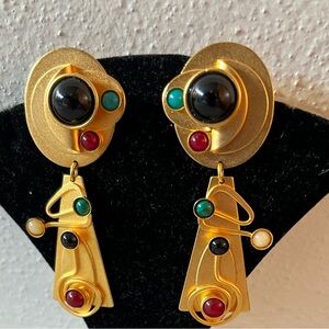 Vintage Gale Rothstein abstract earrings